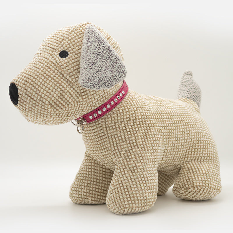 Collare in Pelle Fucsia STRASS