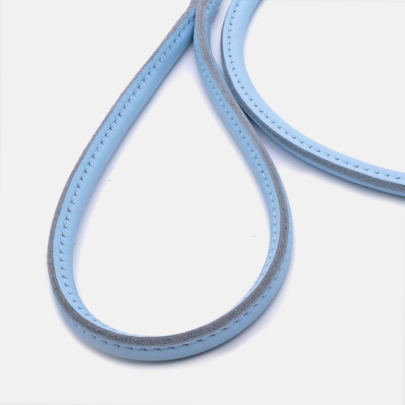Guinzaglio Tubolare in Pelle CELESTE