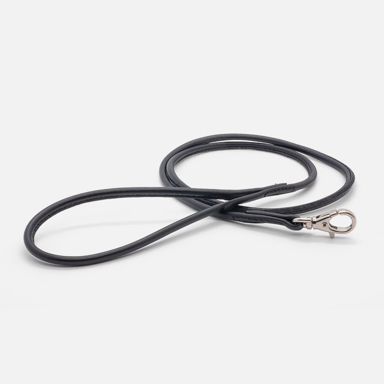 Guinzaglio Tubolare in Pelle NERO