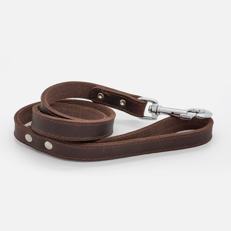 Guinzaglio in pelle WHIPPET BROWN